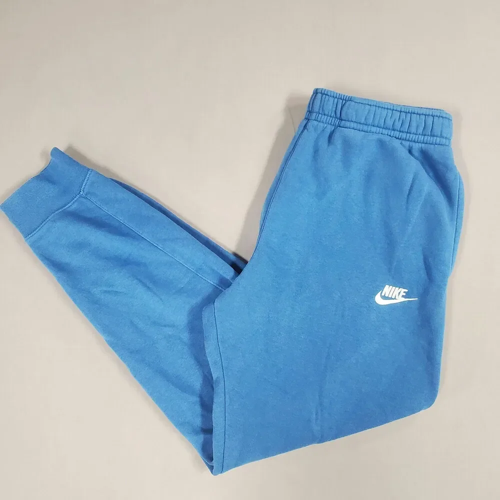 Nike Sportswear Club Fleece Joggers Mens Size Medium Blue.